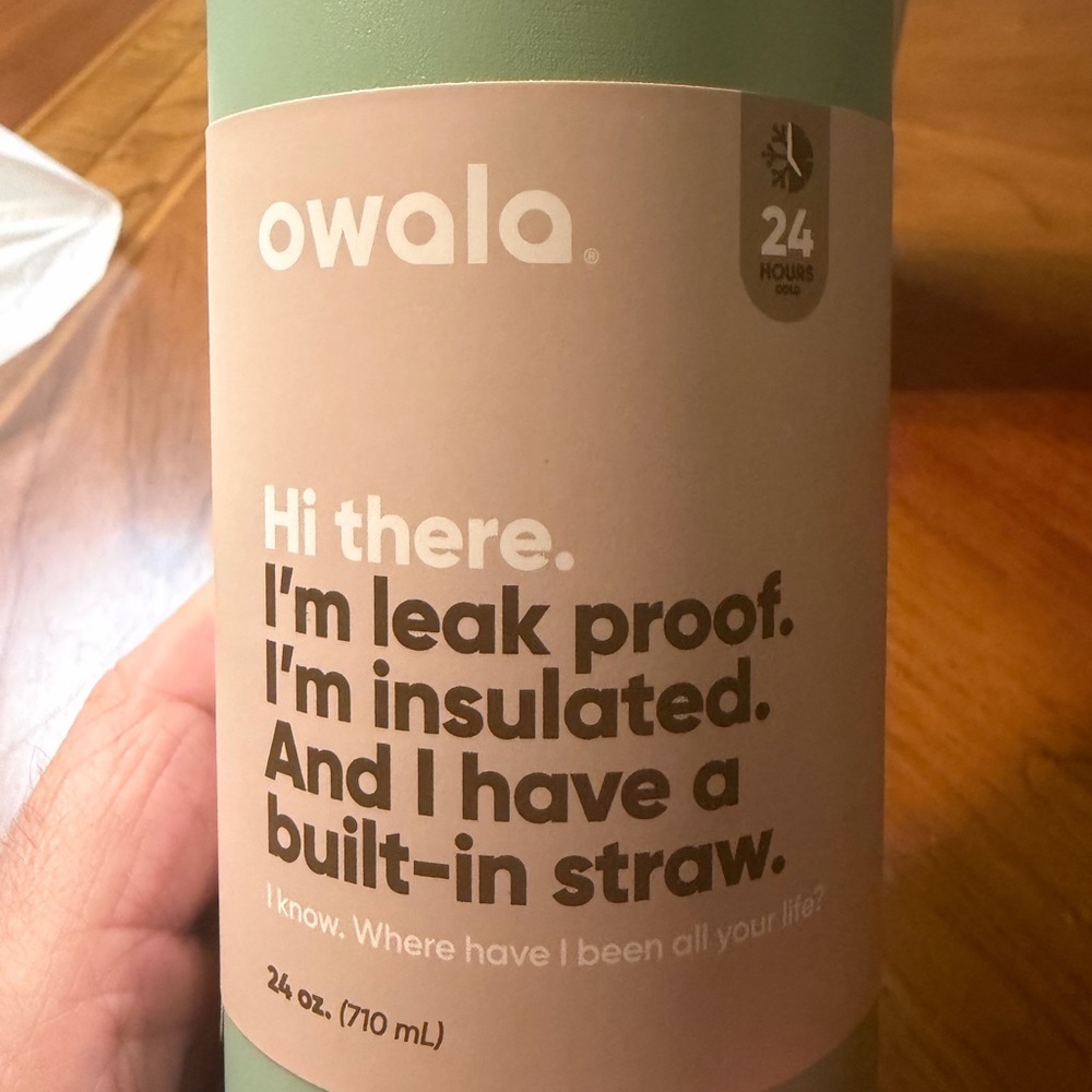 NIB Owala FreeSip 24oz Stainless Steel Water Bottle Neo Sage - Picture 3 of 6